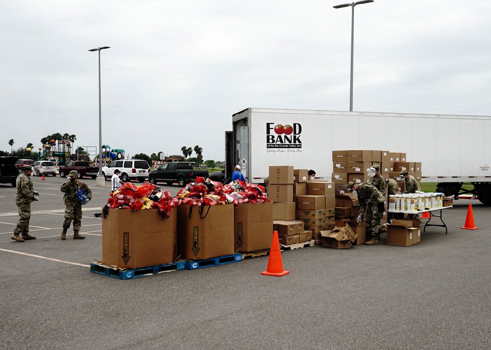 Texas National Guard Assists in Food Distribution