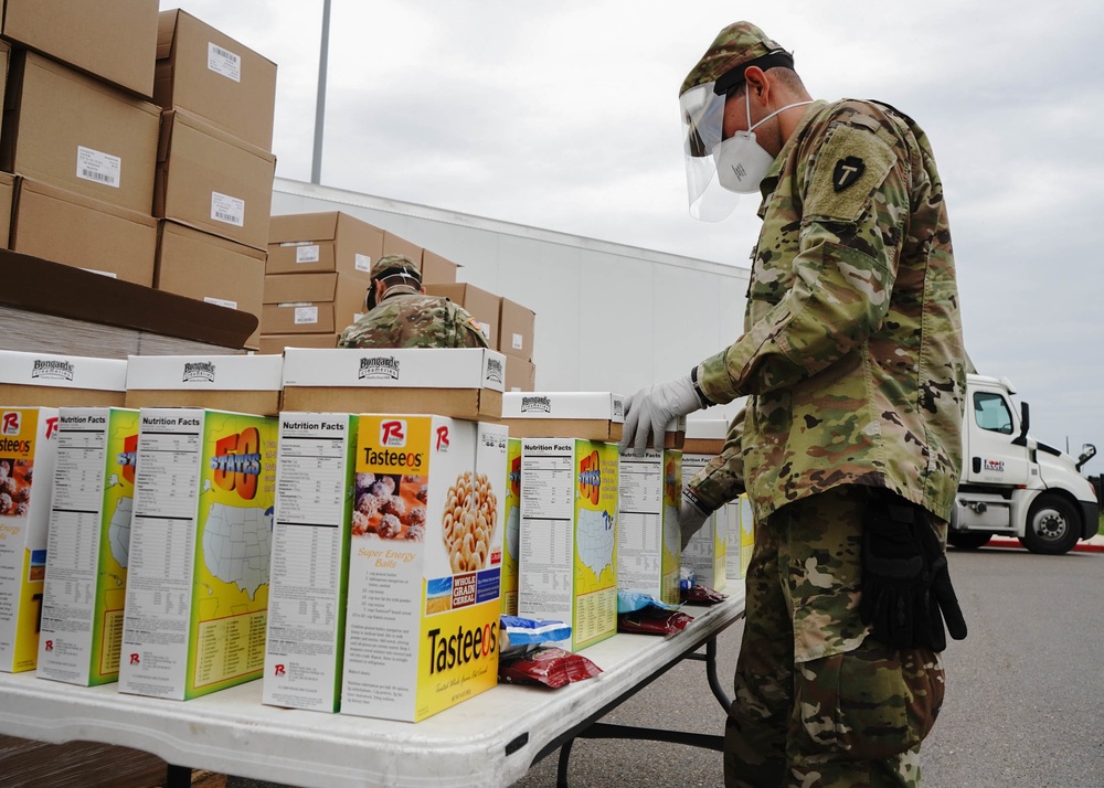 Texas National Guard Assists in Food Distribution