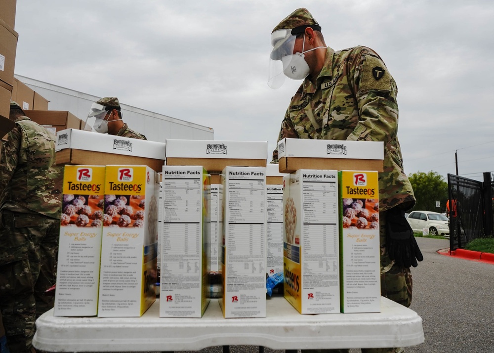 Texas National Guard Assists in Food Distribution