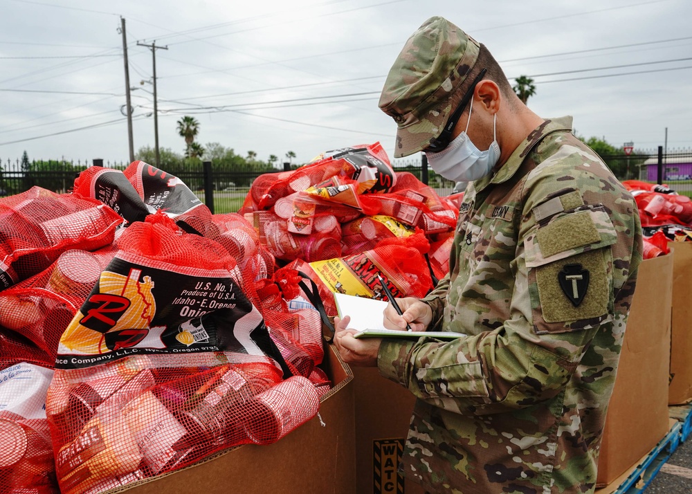 Texas National Guard Assists in Food Distribution