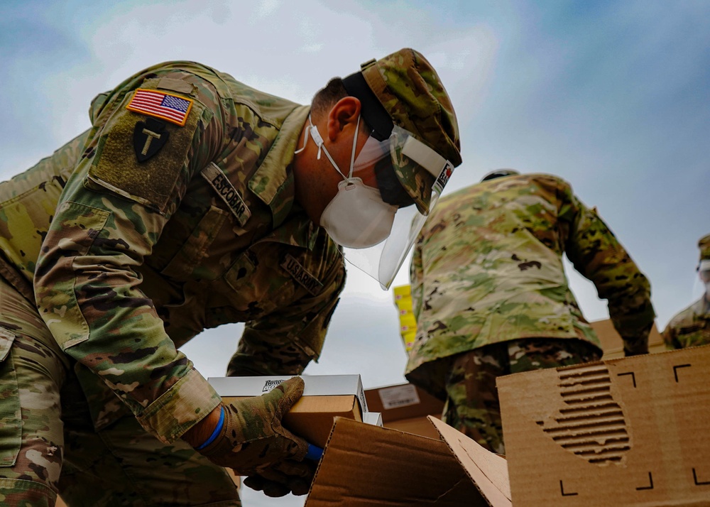 Texas National Guard Assists in Food Distribution