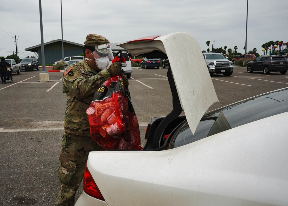 Texas National Guard Assists in Food Distribution