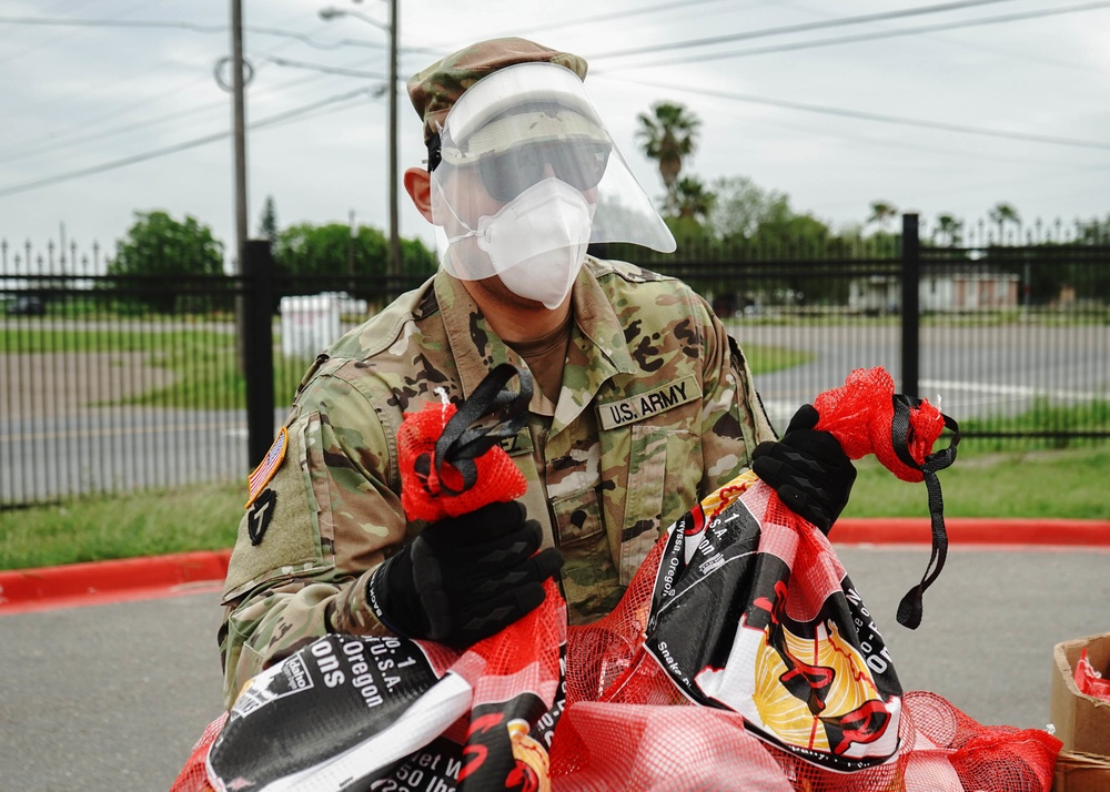 Texas National Guard Assists in Food Distribution