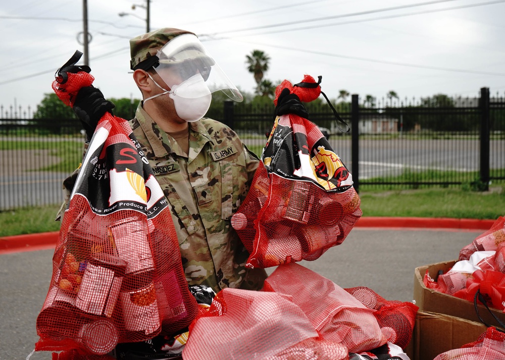 Texas National Guard Assists in Food Distribution