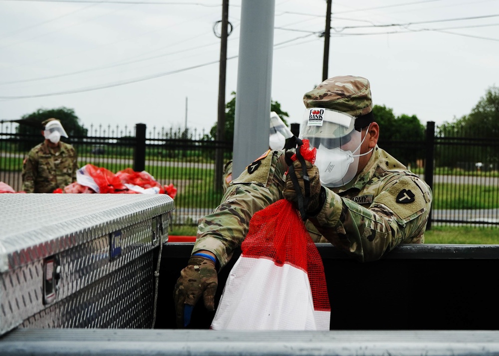 Texas National Guard Assists in Food Distribution