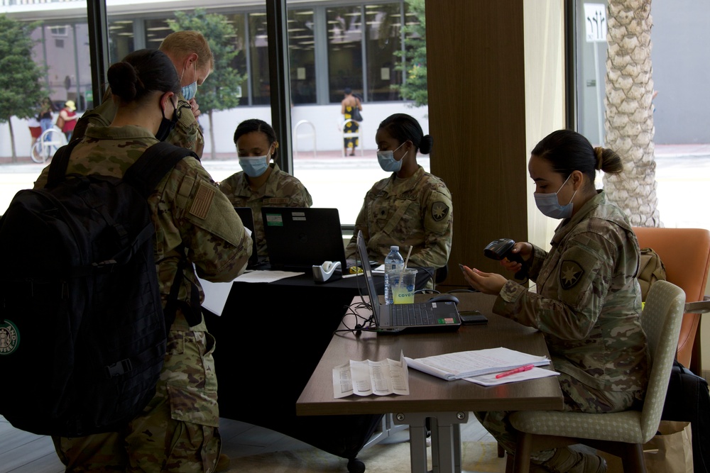 Medical Service Corps arrives in Miami Beach to support alternate care facility at the Miami Beach Convention Center