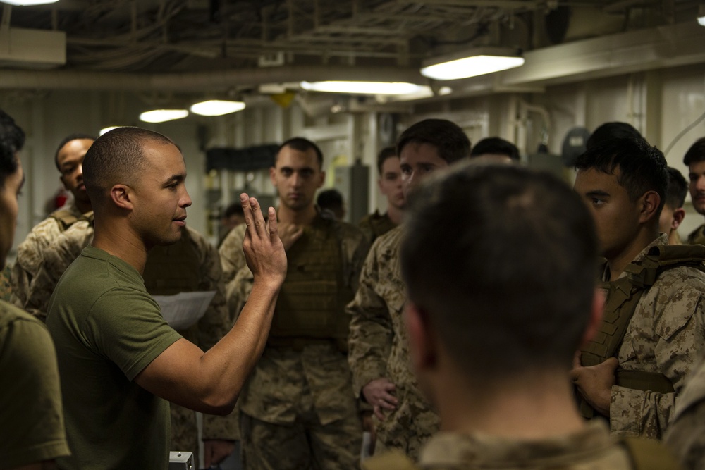 31st MEU Marines conduct MCMAP course aboard USS America