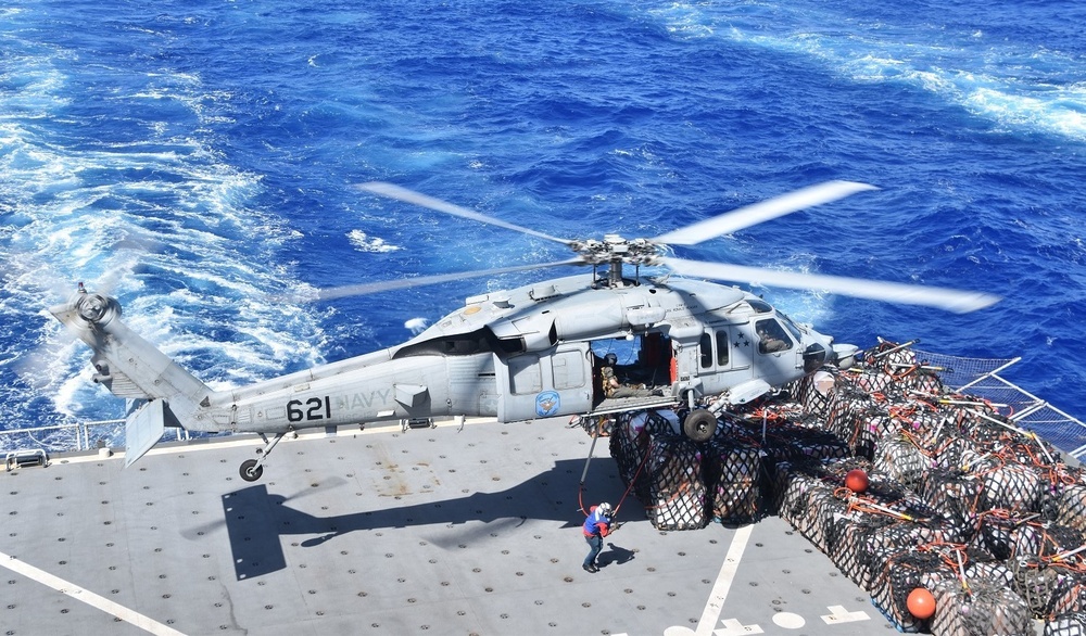 USNS Richard E. Byrd Conducts Replenishment-at-Sea with USS Blue Ridge