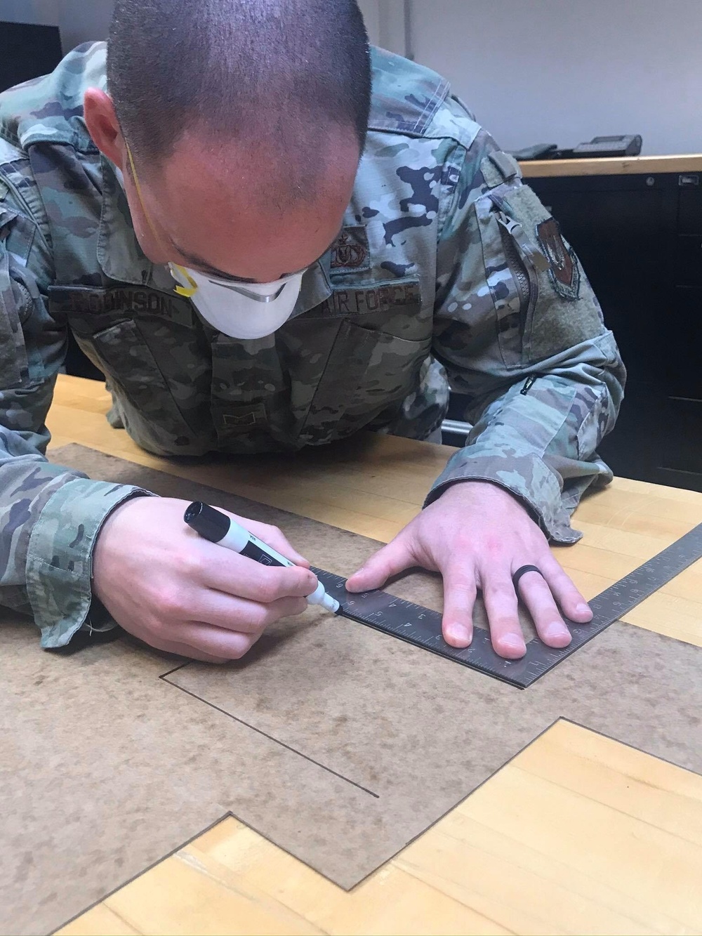 52nd OSS Airmen help combat COVID-19 with mass production of face masks