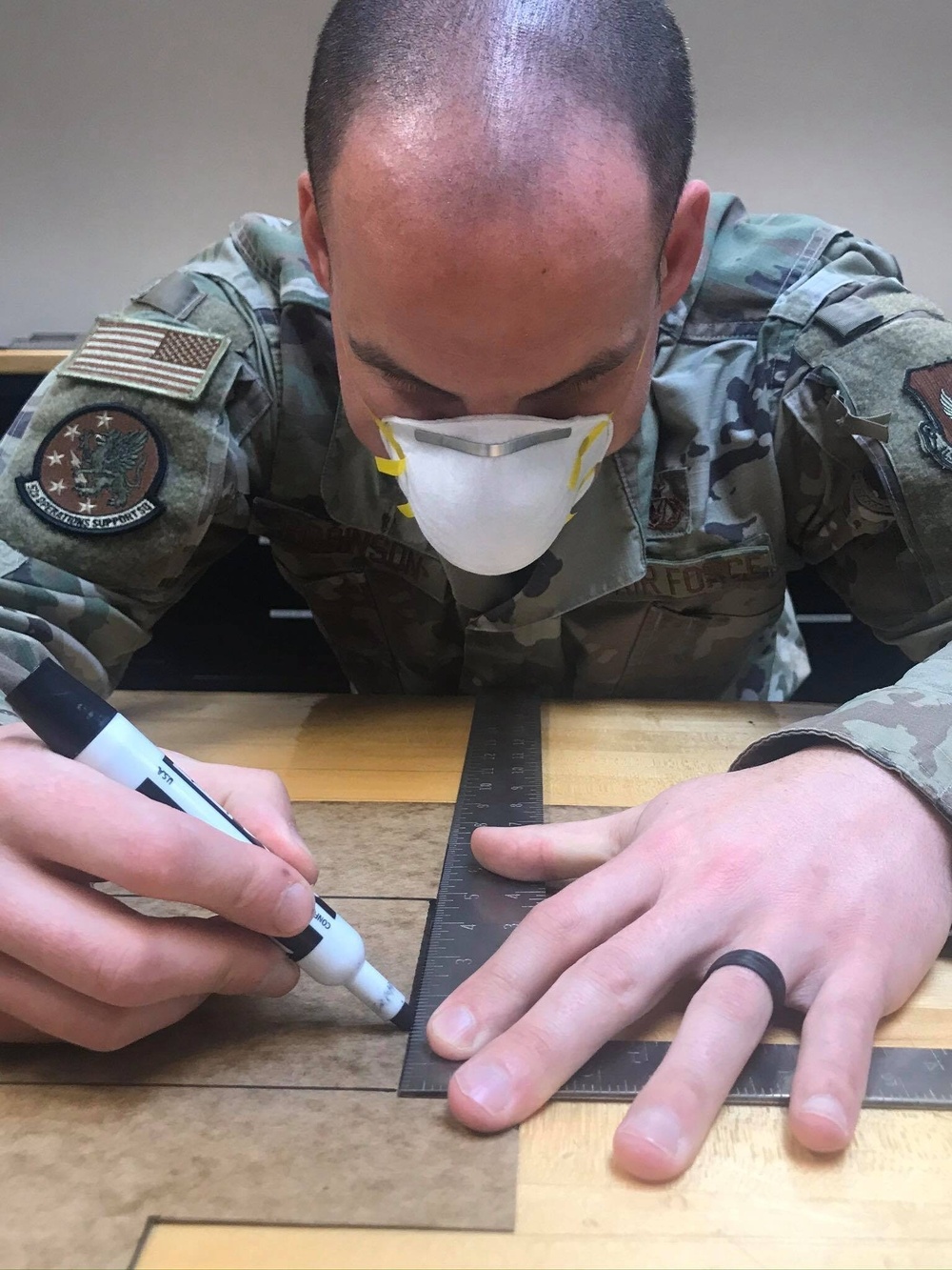 52nd OSS Airmen help combat COVID-19 with mass production of face masks