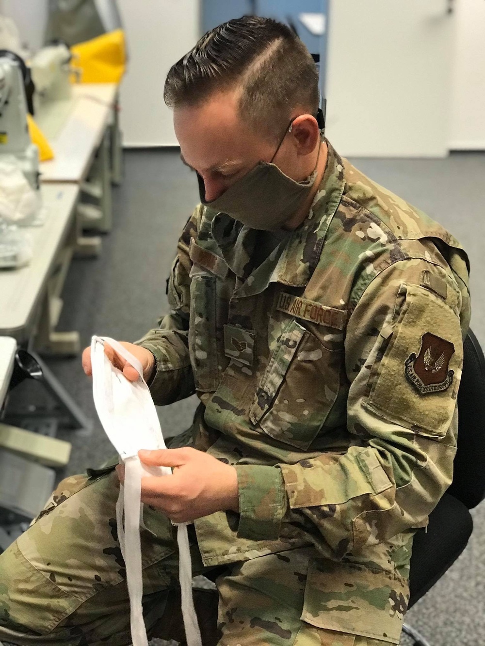 52nd OSS Airmen help combat COVID-19 with mass production of face masks