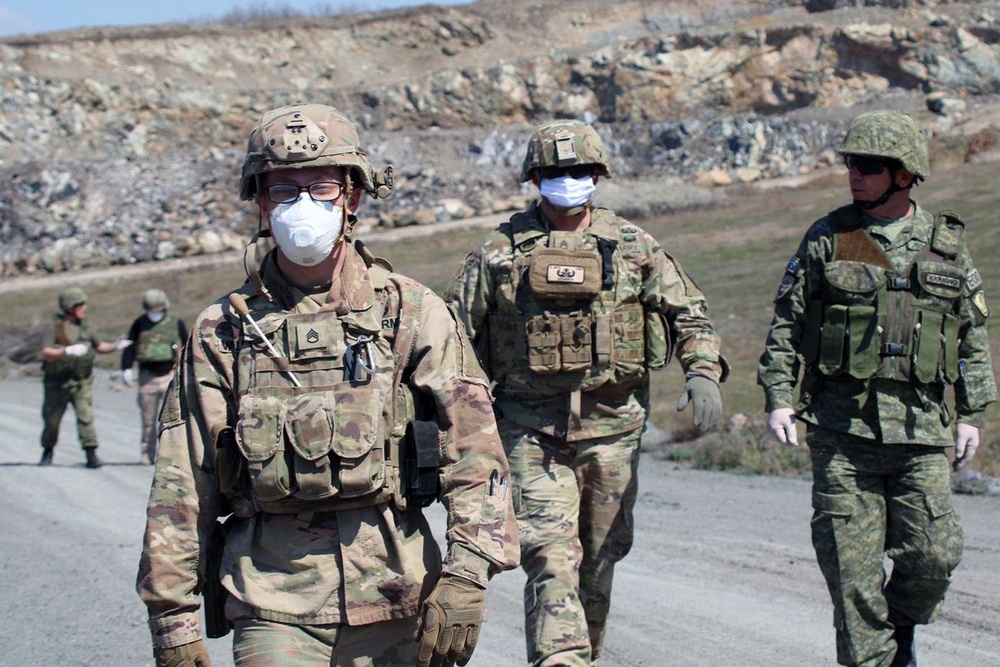 KFOR EOD Soldiers practice COVID-19 preventative measures in Kosovo