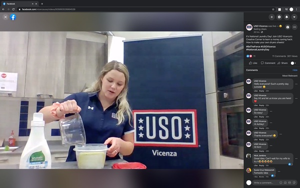 (PHOTO3) USO Services on Facebook Live