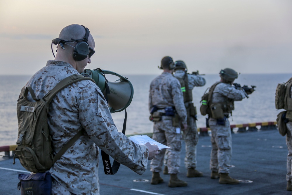 BLT 2/8 conducts live-fire range aboard USS Bataan