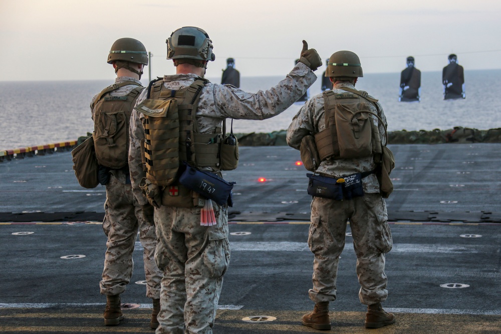 BLT 2/8 conducts live-fire range aboard USS Bataan