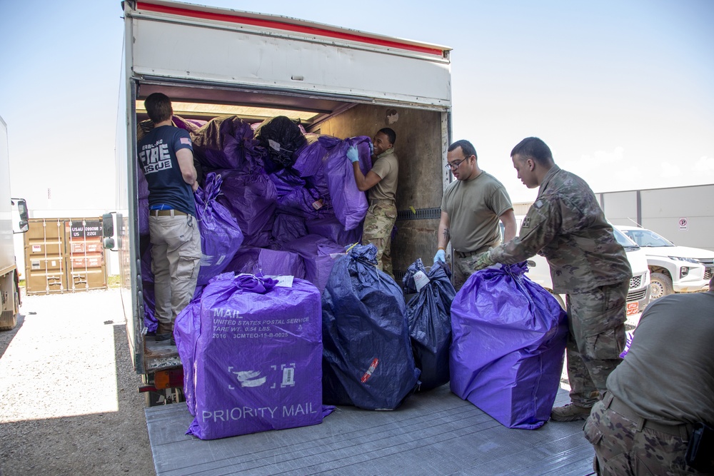 Mail delivered to Erbil Air Base