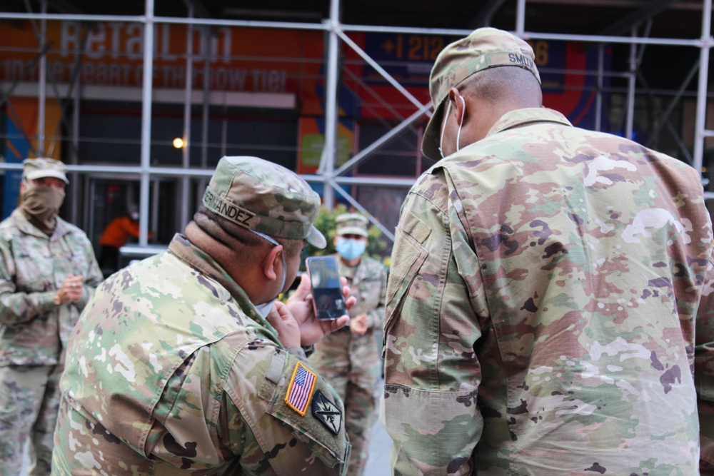 Staff Sgt. Alfredo Hernandez Time Square Re-enlistment