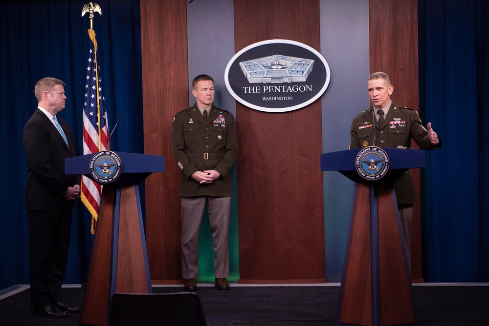 Army leadership holds media briefing on COVID-19