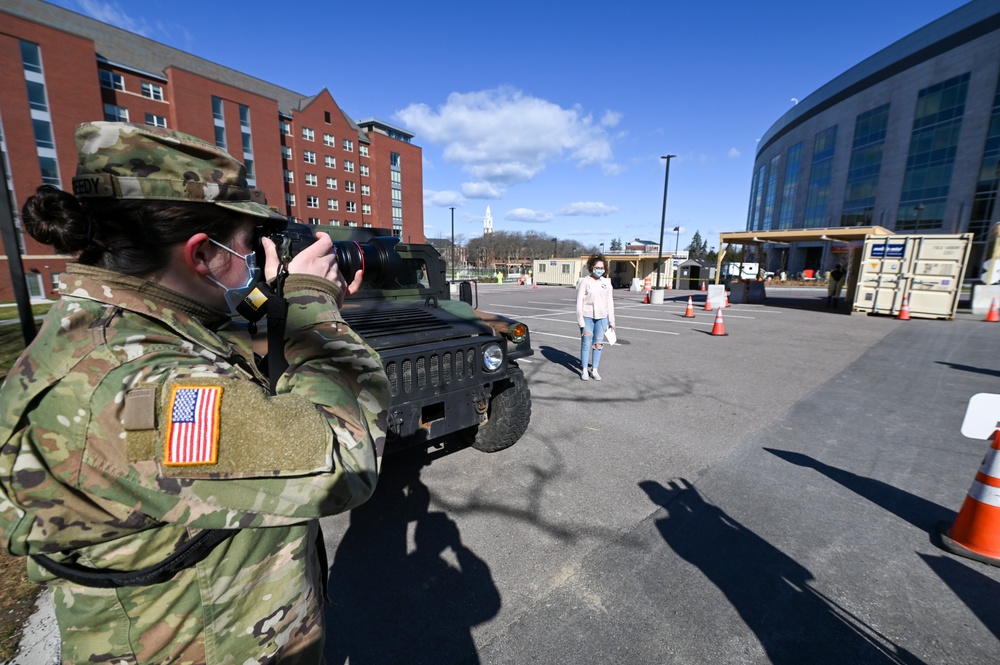 Vermont soldiers conduct a mass casualty exercise at UVM Medical Center