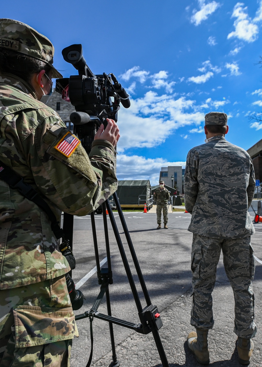 Vermont soldiers conduct a mass casualty exercise at UVM Medical Center