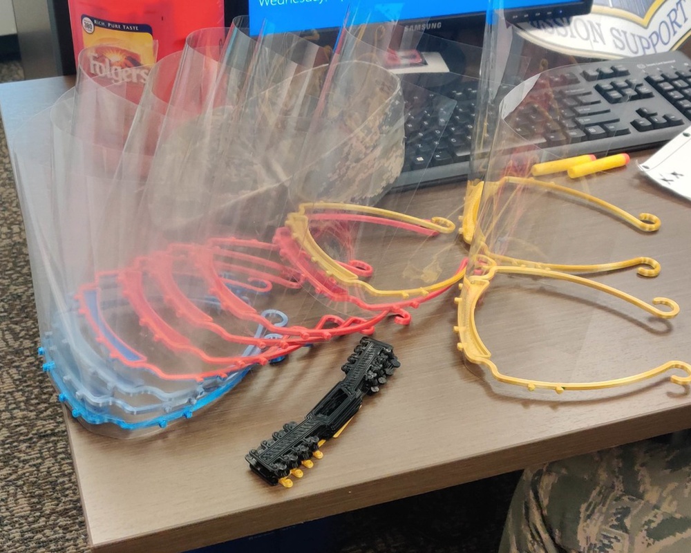 118th Wing Airmen print 3D face shields, ear savers to use against COVID-19
