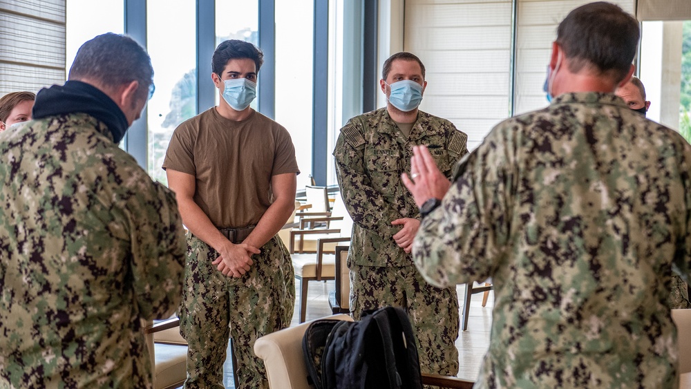CTF 75 leaders visit sites where Sailors and Marines respond to COVID-19