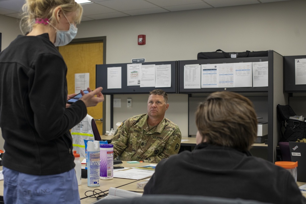 N.C. Guardsmen embed with Emergency Management in response to COVID-19