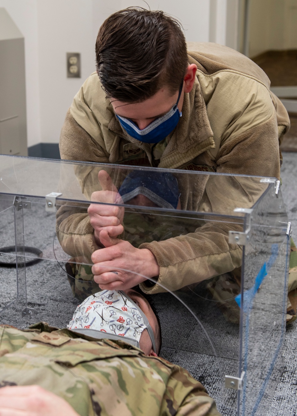 Amid COVID-19, 673d MDSS Airmen innovate added layer of protection