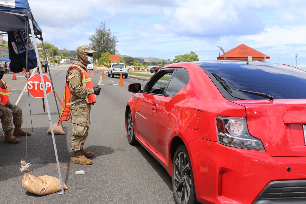 Guam National Guard Conducts Educational Traffic Control Points