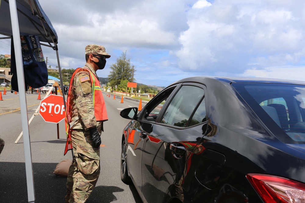 Guam National Guard Conducts Educational Traffic Control Points