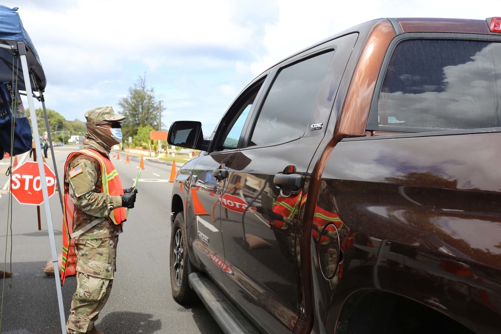 Guam National Guard Conducts Educational Traffic Control Points