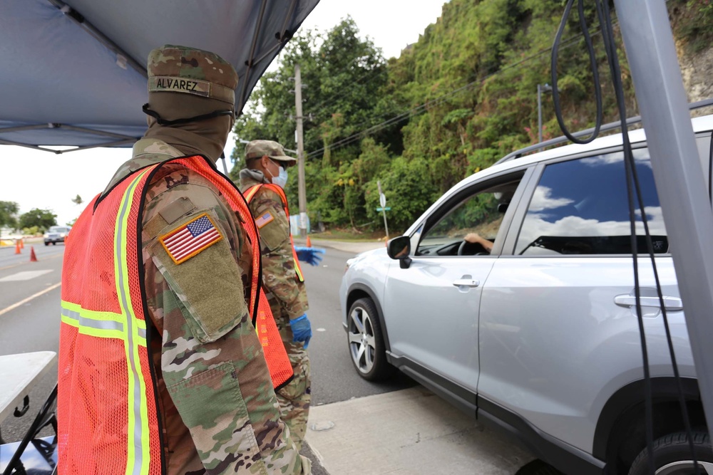 Guam National Guard Conducts Educational Traffic Control Points