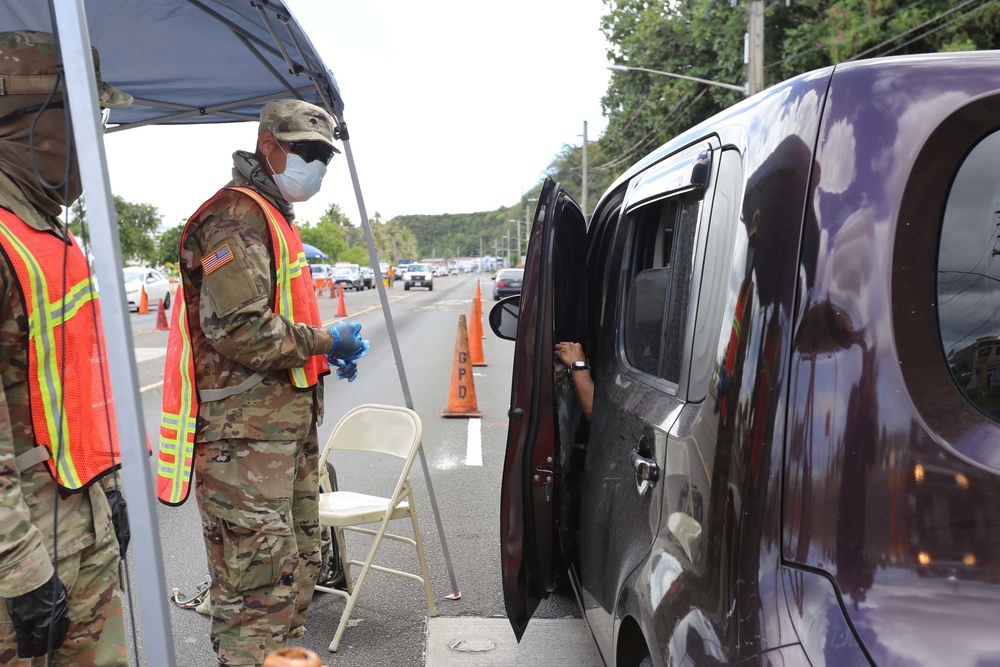 Guam National Guard Conducts Educational Traffic Control Points