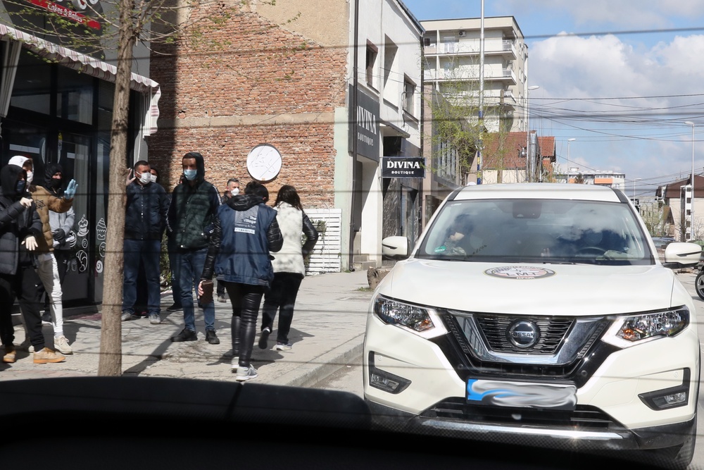 KFOR Liaison Monitoring Team practices preventative measures during patrol