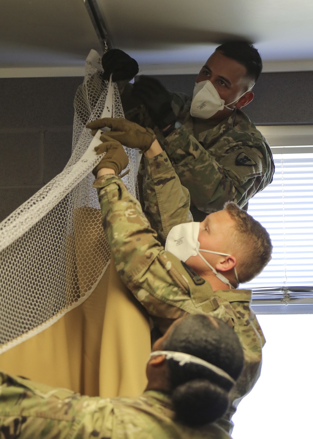 Texas National Guard Engineers convert barracks into medical isolation support facilities