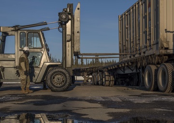 Barging into the fight: Eielson receives critical munitions