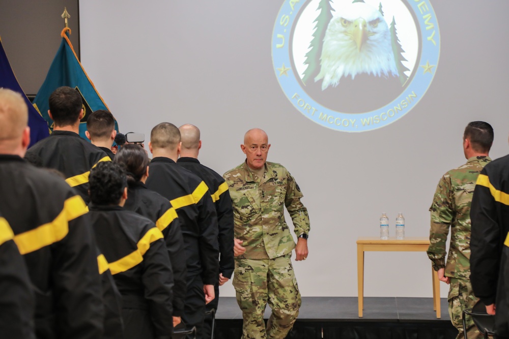 The NCO Academy Fort McCoy hosted LTG Luckey for a Town Hall on 08 Feb 2020.