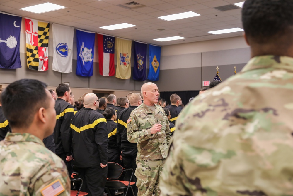 The NCO Academy Fort McCoy hosted LTG Luckey for a Town Hall on 08 Feb 2020.