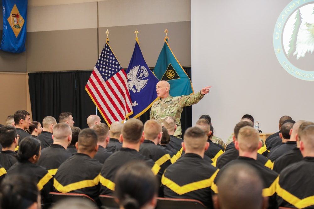 The NCO Academy Fort McCoy hosted LTG Luckey for a Town Hall on 08 Feb 2020.