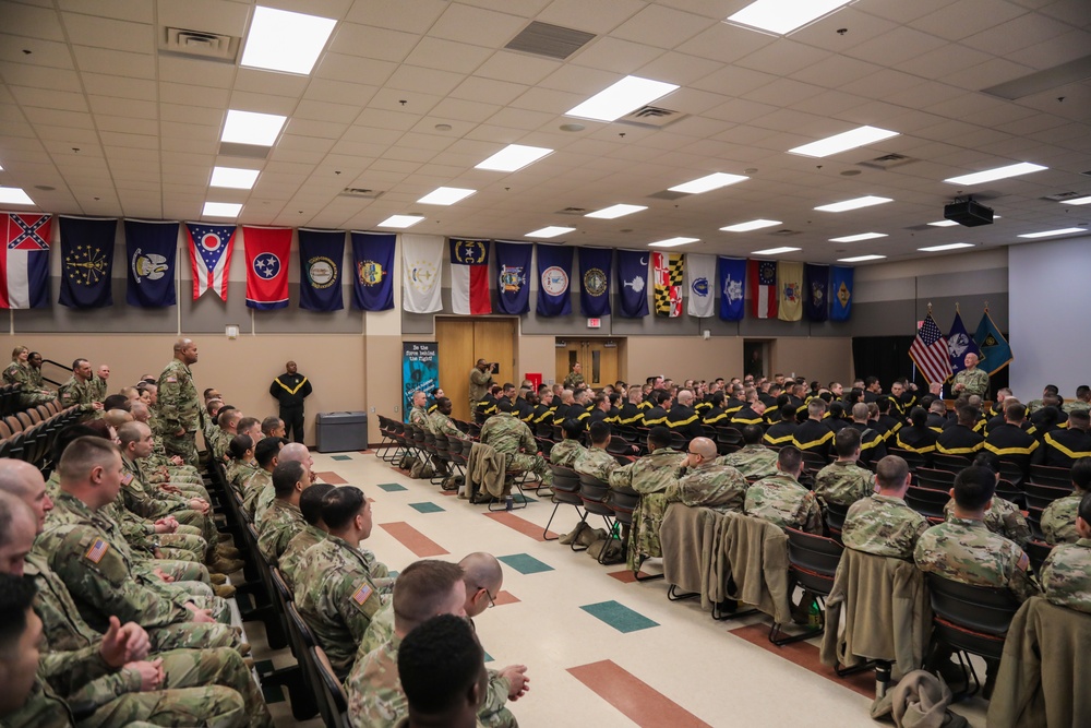 The NCO Academy Fort McCoy hosted LTG Luckey for a Town Hall on 08 Feb 2020.