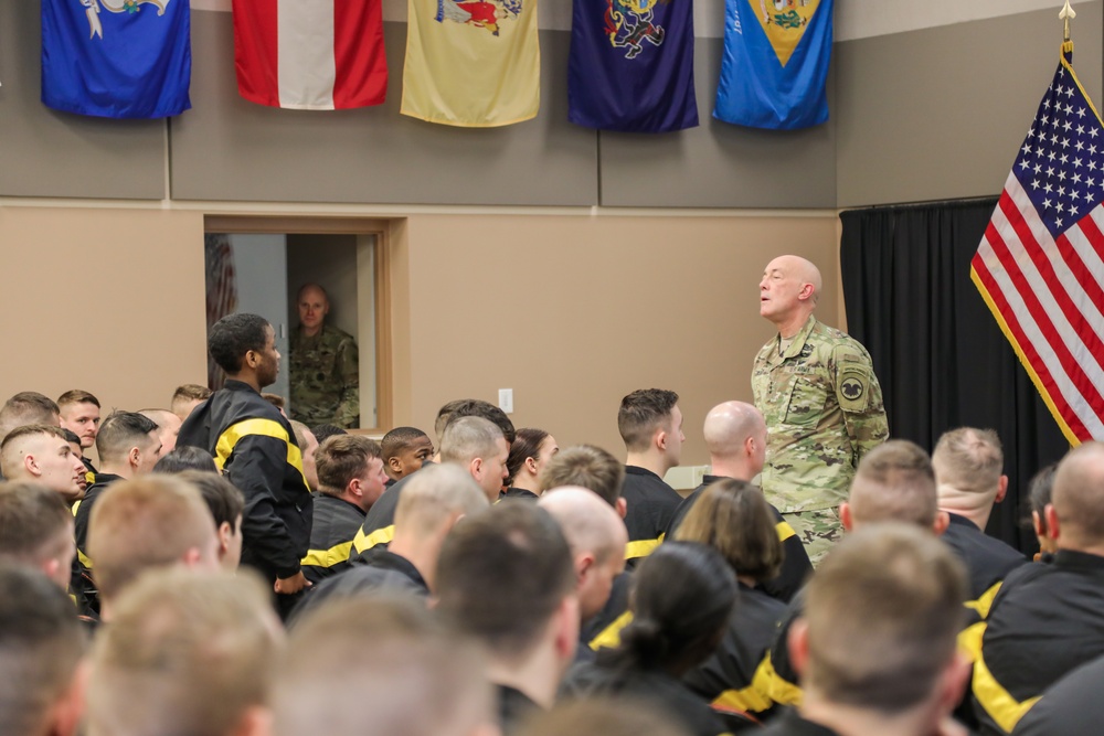 The NCO Academy Fort McCoy hosted LTG Luckey for a Town Hall on 08 Feb 2020.