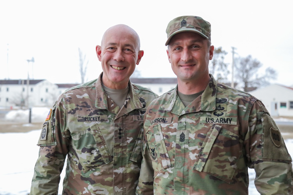 The NCO Academy Fort McCoy hosted LTG Luckey for a Town Hall on 08 Feb 2020.