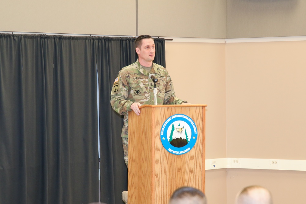 Fort McCoy NCO Academy Graduations for BSNCOC Class 003-20 and BLC Class 003-20.