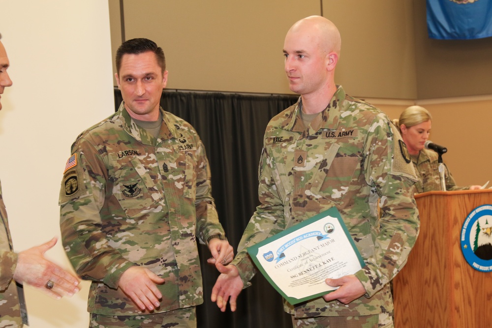 Fort McCoy NCO Academy Graduations for BSNCOC Class 003-20 and BLC Class 003-20.