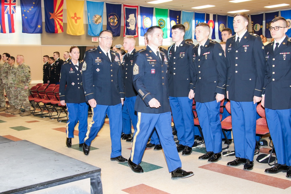 Fort McCoy NCO Academy Graduations for BSNCOC Class 003-20 and BLC Class 003-20.