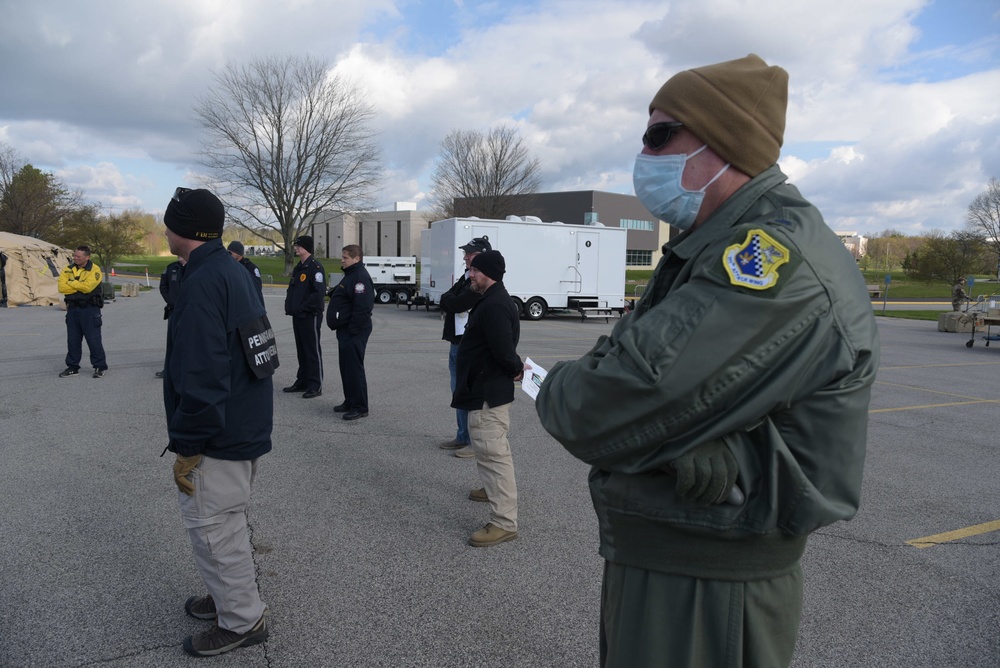 Montgomery County Community Based Test Site  opens with the PA National Guard support