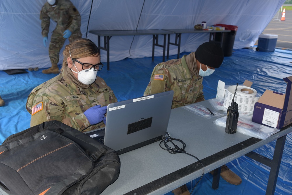 Montgomery County Community Based Test Site opens with the PA National Guard support