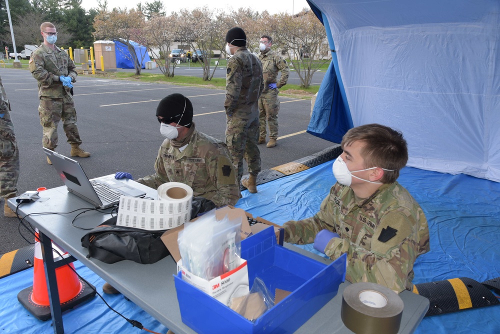 Montgomery County Community Based Test Site  opens with the PA National Guard support