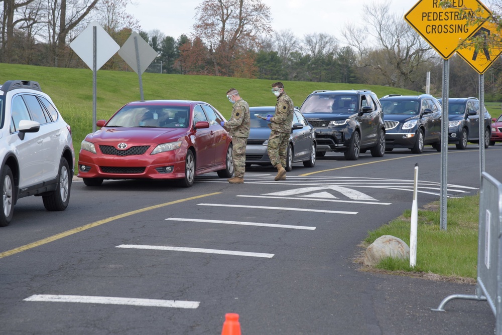Montgomery County Community Based Test Site opens with the PA National Guard support