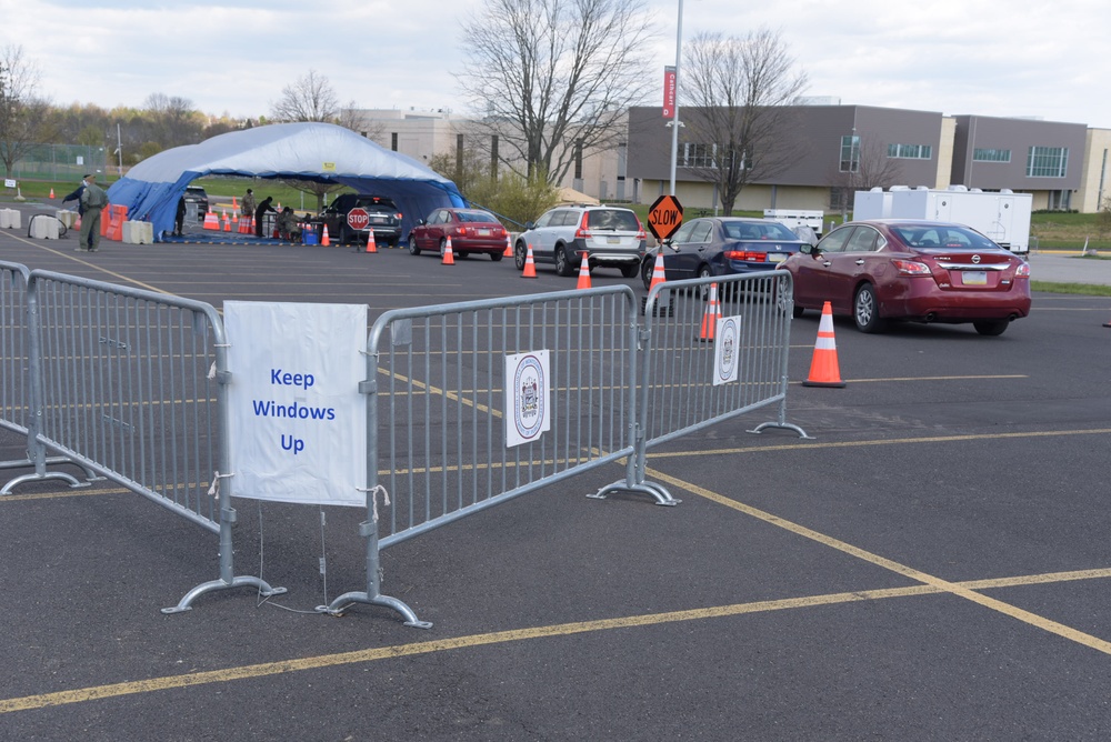 Montgomery County Community Based Test Site opens with the PA National Guard support